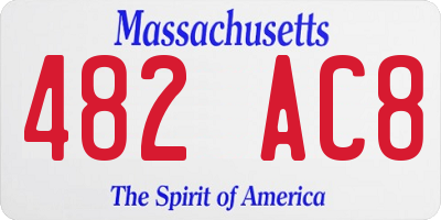 MA license plate 482AC8