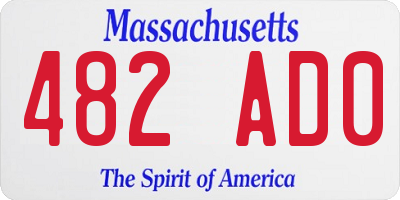MA license plate 482AD0