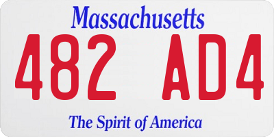 MA license plate 482AD4