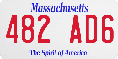 MA license plate 482AD6