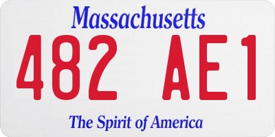MA license plate 482AE1