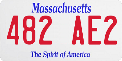 MA license plate 482AE2