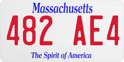MA license plate 482AE4