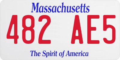 MA license plate 482AE5