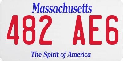 MA license plate 482AE6