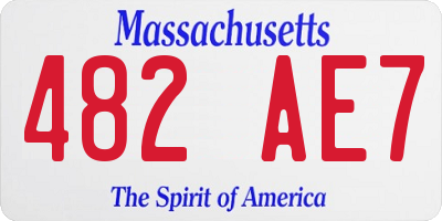 MA license plate 482AE7