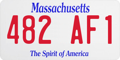 MA license plate 482AF1