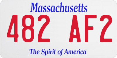 MA license plate 482AF2