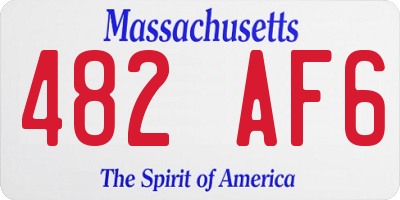 MA license plate 482AF6