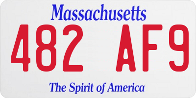 MA license plate 482AF9