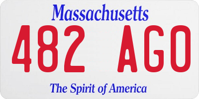 MA license plate 482AG0