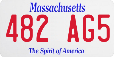 MA license plate 482AG5