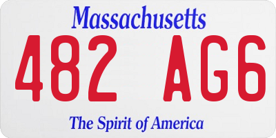 MA license plate 482AG6