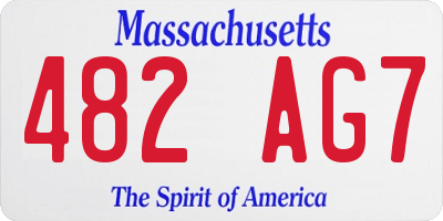 MA license plate 482AG7