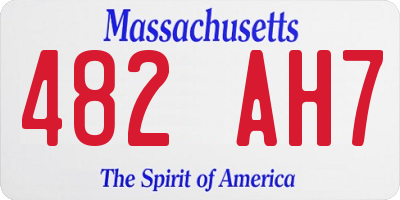 MA license plate 482AH7