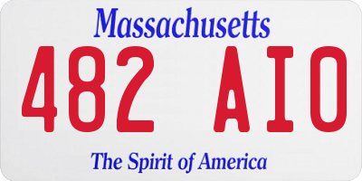 MA license plate 482AI0