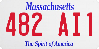 MA license plate 482AI1