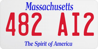 MA license plate 482AI2
