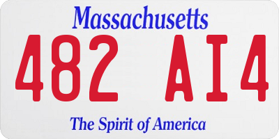 MA license plate 482AI4