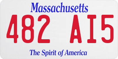 MA license plate 482AI5