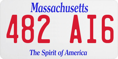 MA license plate 482AI6
