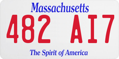 MA license plate 482AI7