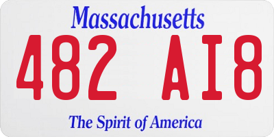 MA license plate 482AI8