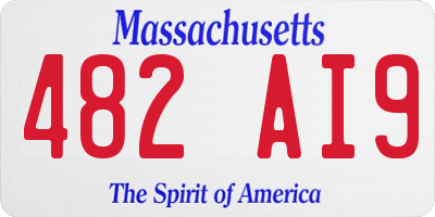 MA license plate 482AI9