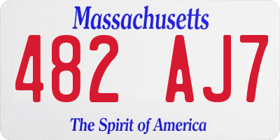 MA license plate 482AJ7