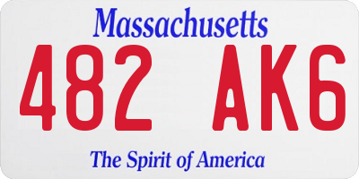 MA license plate 482AK6