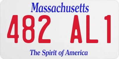 MA license plate 482AL1