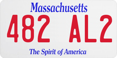 MA license plate 482AL2