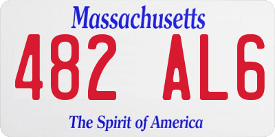 MA license plate 482AL6