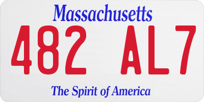 MA license plate 482AL7