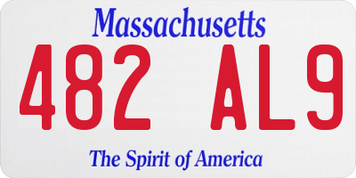 MA license plate 482AL9