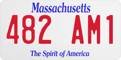 MA license plate 482AM1