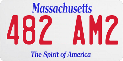 MA license plate 482AM2