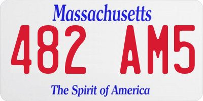 MA license plate 482AM5