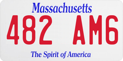 MA license plate 482AM6