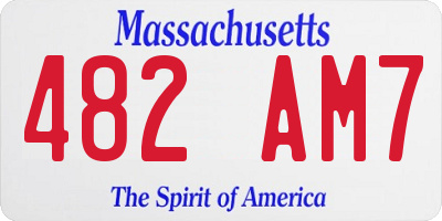 MA license plate 482AM7
