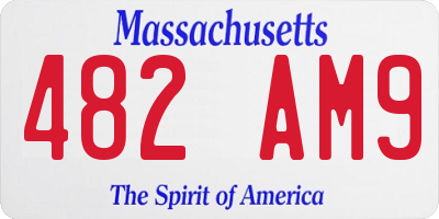 MA license plate 482AM9