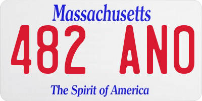 MA license plate 482AN0