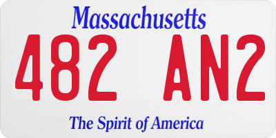 MA license plate 482AN2