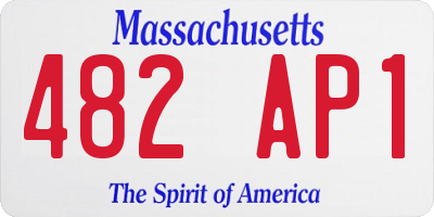 MA license plate 482AP1