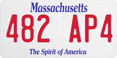 MA license plate 482AP4