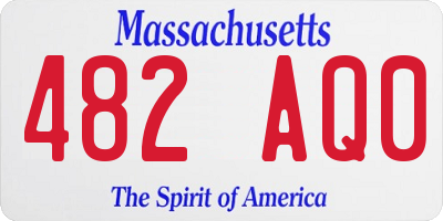 MA license plate 482AQ0