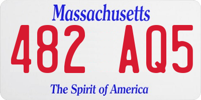 MA license plate 482AQ5