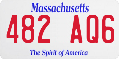 MA license plate 482AQ6