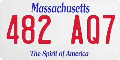 MA license plate 482AQ7
