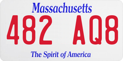 MA license plate 482AQ8